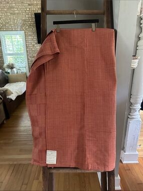SCHUMACHER LUXURY MADE IN ITALY 54 INCH CURTAIN SET WOVENS SPRING 2002 PAPRIKA